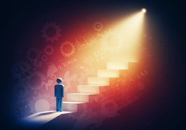 Empowered person progressing after dyscalculia insights.
