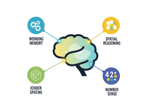 Infographic of cognitive skills for mathematical learning
