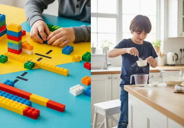 Uso di Legos e cucina per la pratica matematica per la discalculia