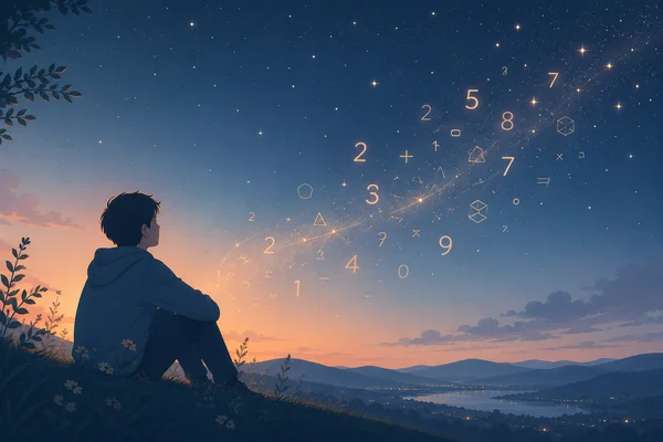 Conceptual illustration of number blindness and math differences