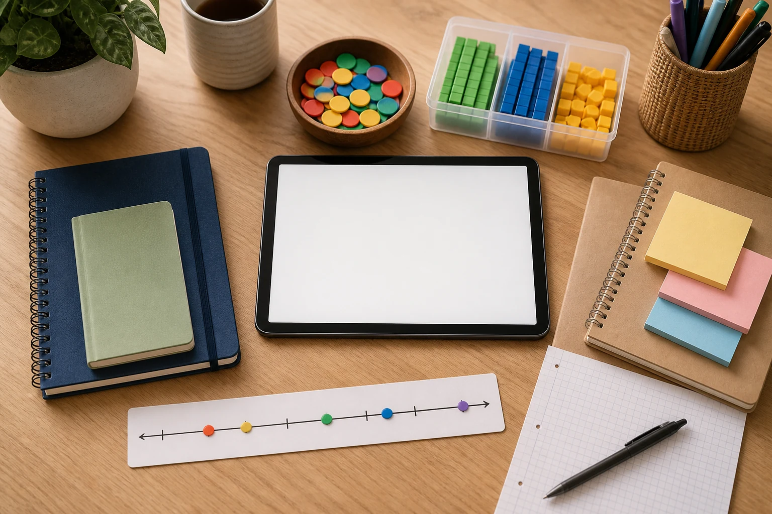 Dyscalculia resource planning desk